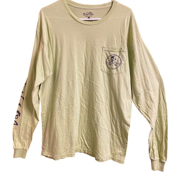 Salt Life Live Salty Skull & Rod Graphic Long Sleeve T-Shirt - Picture 2 of 7